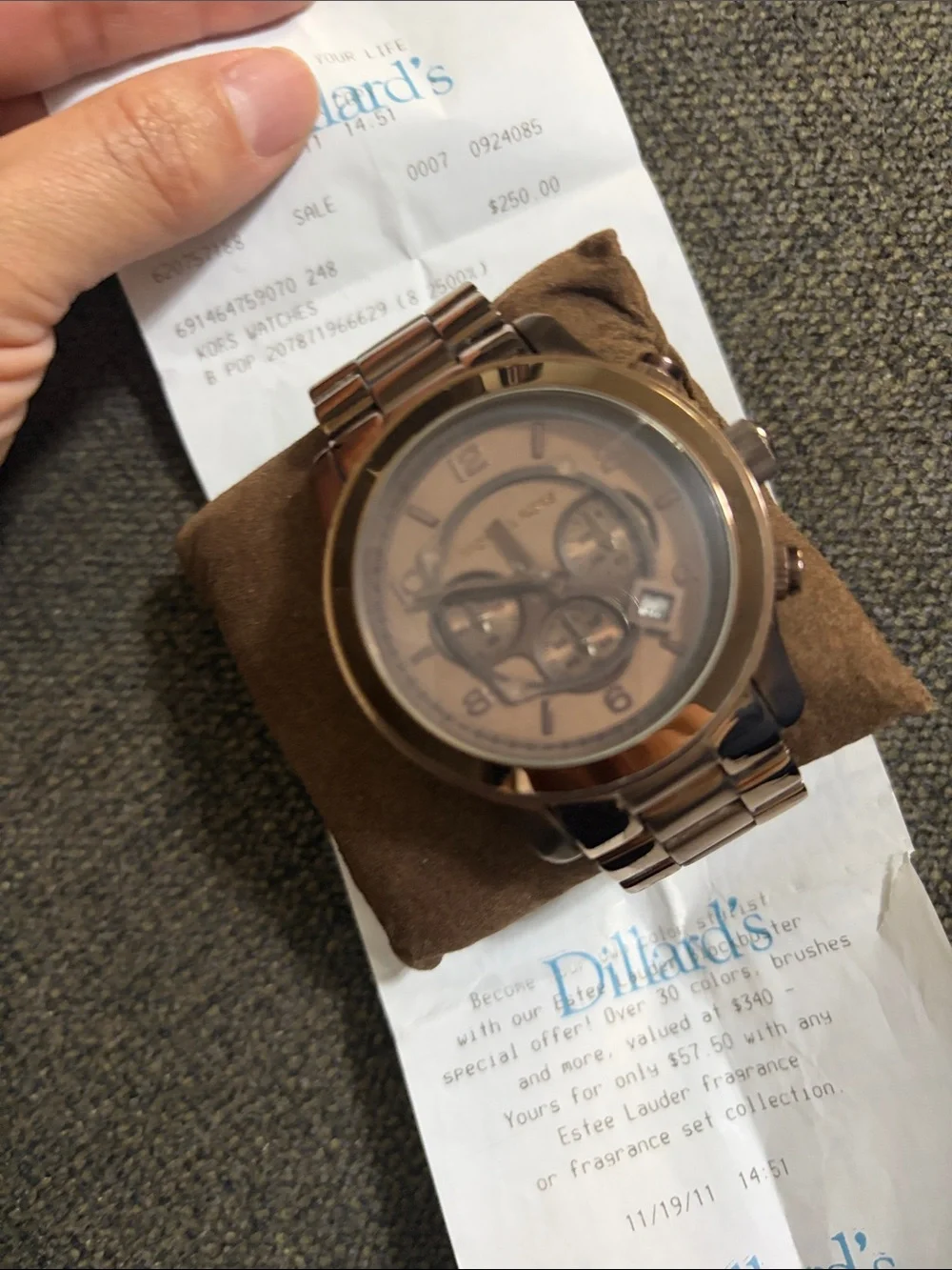 Michael Kors Women’s Brown Gold Chronograph Watch